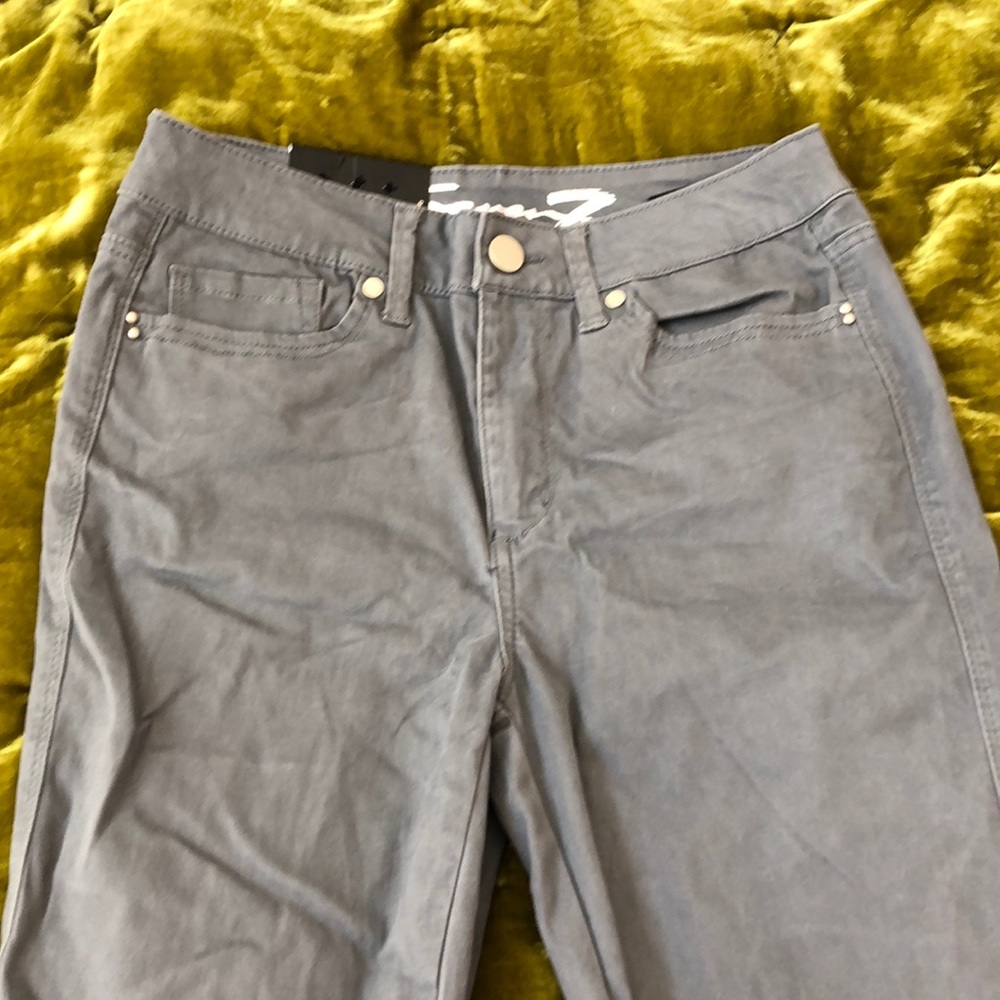 Gray high waisted jeans